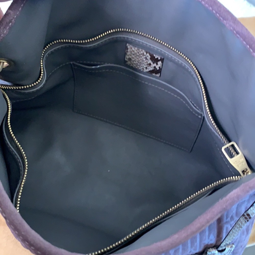 LOUIS VUITTON PYTHON SUEDE NUBUCK SHOULDER BAG - Picture 12 of 16